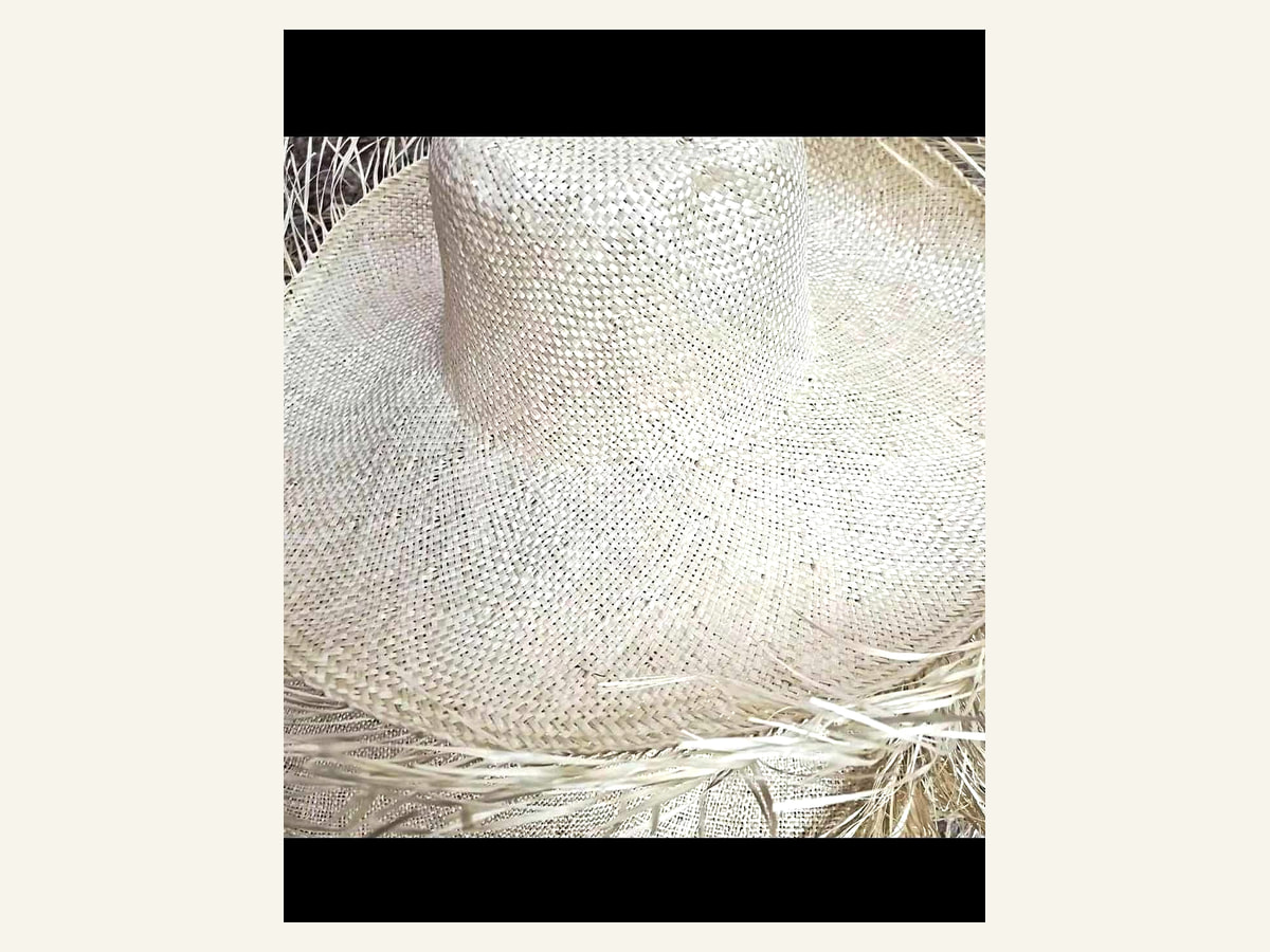 Tall-Crown Fine-Weave natural straw hat body N01 for wholesale hat production