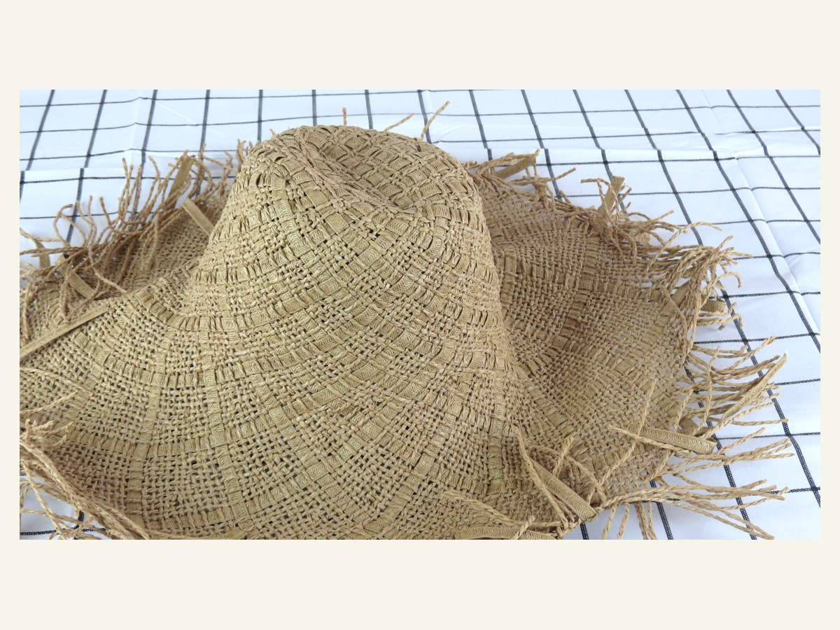 coarse natural weave 5BU paper hat body handwoven paper hat body P33 for wholesale production