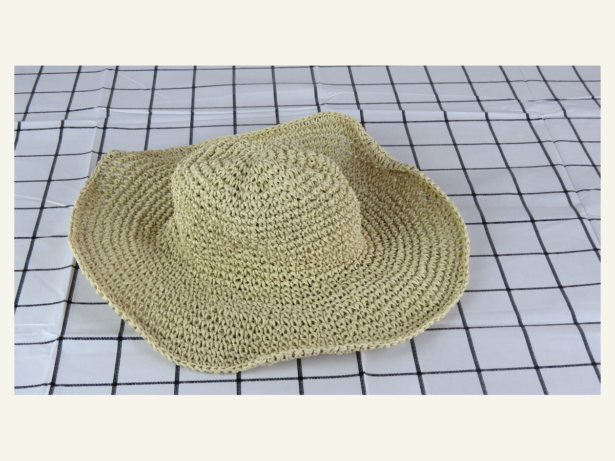 crochet soft brim 5BU paper hat body handwoven paper hat body P47 for wholesale production