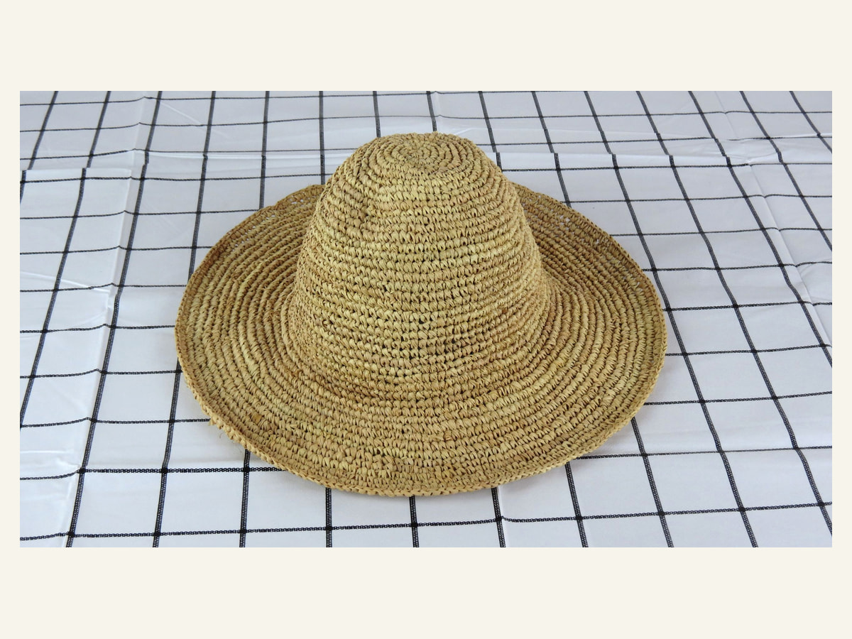 crochet round crown Shantung paper hat body handwoven paper hat body P48 for wholesale production