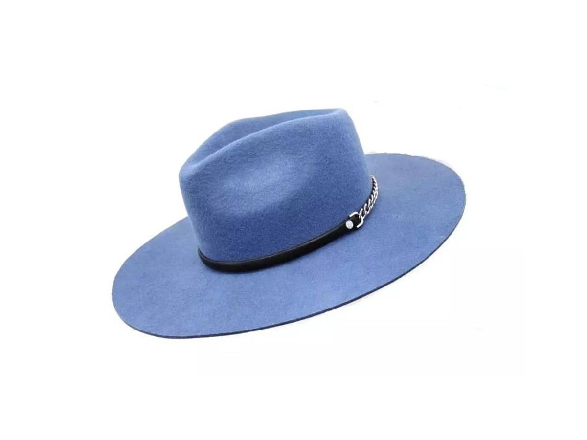Vista del producto: Sombrero de Lana de Copa Plana y Ala Ancha