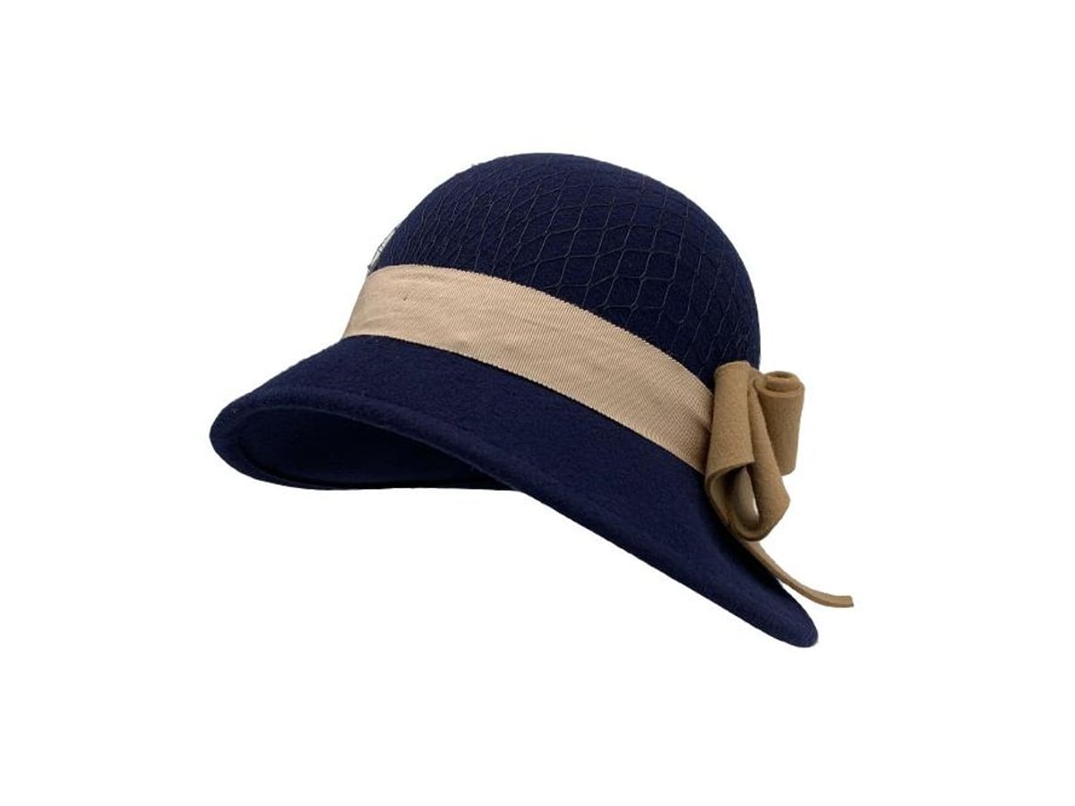 Vista del producto: Sombrero Cloche de Lana de Ala Enrollada